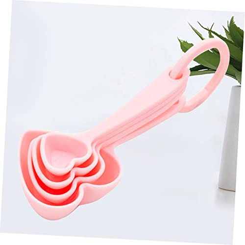 Housoutil Heart Measuring Spoons, 3 Sets/12PCS Heart Shaped Measuring Cups for Liquid Food Kitchen Baking