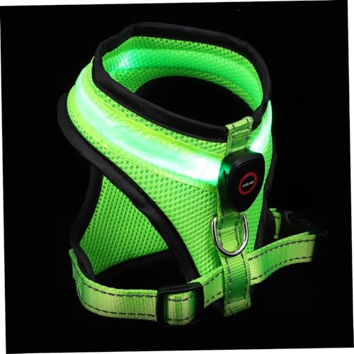 POPETPOP Led-hundeweste mit USB-aufladefunktion Leuchtende Warnweste für Hunde Schnelles Blinken Langsames Blinken und Dauerlicht Modi Geeignet für Haustierbekleidung | USB Ladekabel Inklusive, Leicht und Auszuziehen, für Nachtspaziergänge und Abendpartys