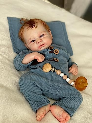Anano Reborn Babypuppe Wie Echtes Baby 17 Zoll Weiches Silikon Baby Junge Babypuppen Lebensechte Realistisch Reborn Baby Puppe Mit Weichem Körper Handgewurzeltem Haar