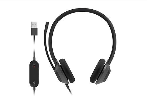 Cisco Headset 322Q USB, Wired Dual On-Ear Headphones, Microsoft Teams Controller with USB-A, Carbon Black, 2-Year Limited Liability Warranty (HS-W-322Q-C-USB)