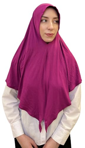 Prien Kopftuch Damen mit reißverschluss, Muslim Hijab Kleider, Muslimische Lang Konfektions Schal, Frauen Kopftücher Gebetskleidung, Abaya, Khimar, Türkisch Islamische Kleidung (Purpur)