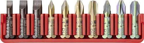 PB Swiss Tools Bit Set PH PZ Schlitz, C6.701 CN | 100% Swiss Made | Plasmabeschichtung | farbcodiert nach Schraubenart | für professionelles Schrauben in Industrie & Handwerk