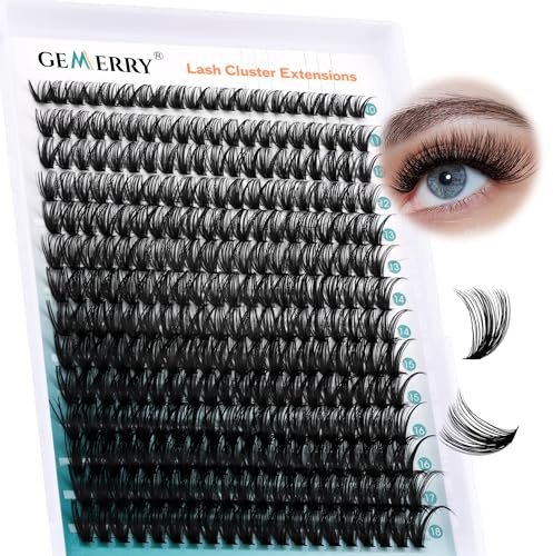 GEMERRY 50D Cluster 0.07 D Curl 10-18mm Pestañas Extensiones de Pestañas | Extensiones de pestañas suaves y naturales en casa