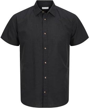 JACK & JONES JJESUMMER - Maglietta SS SN, Nero, M