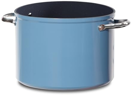 Nuwave Healthy Duralon Blue Ceramic Nonstick 7,6L Stockpot in Cozy Blue, Diamond Infused Scratch-Resistant, PFAS Free, Dishwasher & Oven Safe, Induction Ready & Evenly Heats, Stay-Cool Handle