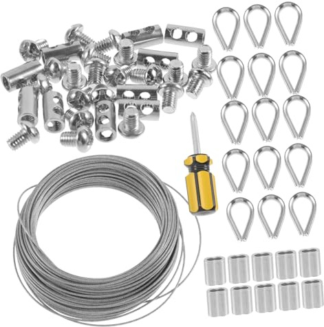 Hohopeti Cable Inoxidable Kit De Barandilla Guardacabos De Cable Duradero y Resistente