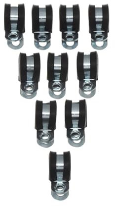 UALXPAO 10 Stück Rohrmontage Fix Gefüttert P-Clips Verdrahtung Schlauchschelle Rohrkabelbefestigungen Hardware Elektrische Armaturen Gummischlauchschelle Rohrschellen(10mm)