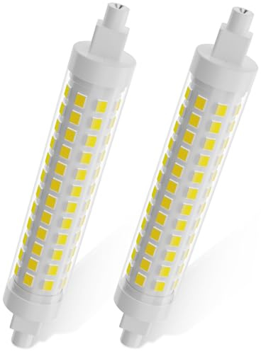 TAIYALOO R7S LED Bulb 118mm 100W T3 Halogen Bulb Equivalent Dimmable J Type Linear Double Ended Floodlight Bulbs for Work,Security,Landscape Lights,Floor Lamps,120V 10W Daylight White 6000K,2 Pack