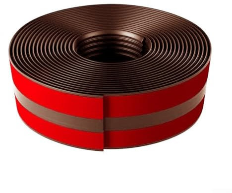 HOHOVYVY Non-Slip Stair Nosing Protection, Self-Adhesive Stair Edging Profile, Waterproof Step Edges Cover (Brown 10 ft)