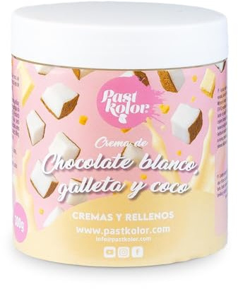 CREMA DE CHOCOLATE BLANCO, GALLETA Y COCO 300 G