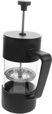 NUOBESTY Cafetière à Piston Verre Borosilicate et Inoxydable pour Infusion Manuelle de Café et Lors Voyages et Camping