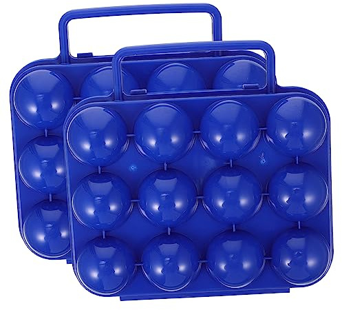2 Stück Eierbox Eierbehälter für Kühlschrank Camping Picknick Robuste Aufbewahrung für Eier Stabile Schützende Design mit Internen Fächern für Sicheren Transport