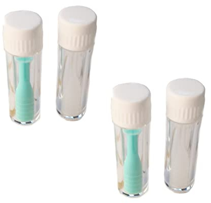 WRITWAA 4pezzi Accessorio Per Lenti a Contatto Con Ventosa Kit Di Rimozione Lenti Aspirazione Con Custodia Portatile Confezione Verdi Bianchi Silicone