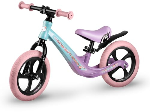 Ricokids Laufrad Kinderlaufrad Lauflernrad - Höhenverstellbarer Sattel - Pannensichere PU-Räder 12 Zoll - Funnu Schwarz