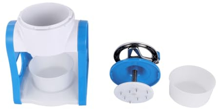 TOGEVAL Máquina Trituradora De Hielo Manual Mini Azul Diseño Desmontable para Hacer Granizados, Batidos y Bebidas Congeladas, Material PP, Fácil De Limpiar y Apta para Uso Doméstico