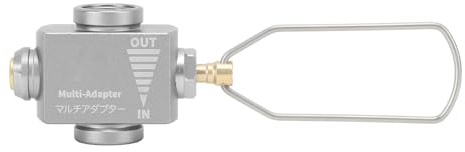 Z15 Gaskanister Nachfülladapter tragbarer Outdoor -Gassparer Camping Kanister Entlüftungsventil Leichtes langlebiges Aluminiumlegier zum Camping -Wanderfischen