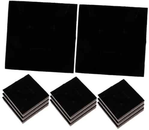 BAZEITFLOW 20 Piezas de Almohadillas de Esponja Negras Ranuras para Anillos y Pendientes, Apilables y Personalizables para Organizador de Joyas