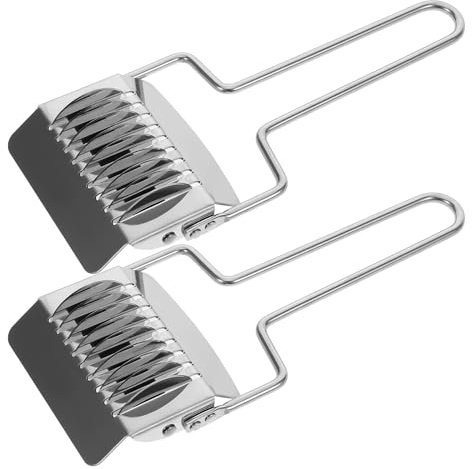 LIGIGWASH Macchina per Pasta Manuale in Acciaio Inossidabile 2 Pezzi Tagliapasta Compatto Rullo Rotante per Taglio Uniforme di Tagliatelle e Trita Cipollotti Utensile da Cucina per