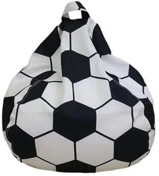 Hoite Copertura per pouf a sacco da calcio, senza imbottitura, per poltrona a sacco da adulto, grande, 70 x 80 cm