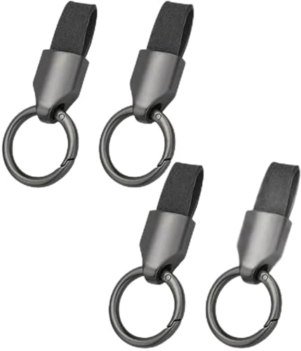 4pcs Autoschlüsselanhänger Leder, Car Key Holder, Schlüsselanhänger Auto Leder, Car Keychain, Autoschlüssel Anhänger, Stabil Autoschlüsselanhänger, praktisches Design, Vielseitig Einsetzbar