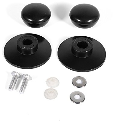 Svart ersättningsknapp för lock 2-pack |6 mm handtag för köksredskap