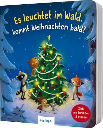 Es leuchtet im Wald, kommt Weihnachten bald?: Zauberhaftes Mitmachbuch mit Schiebeelementen