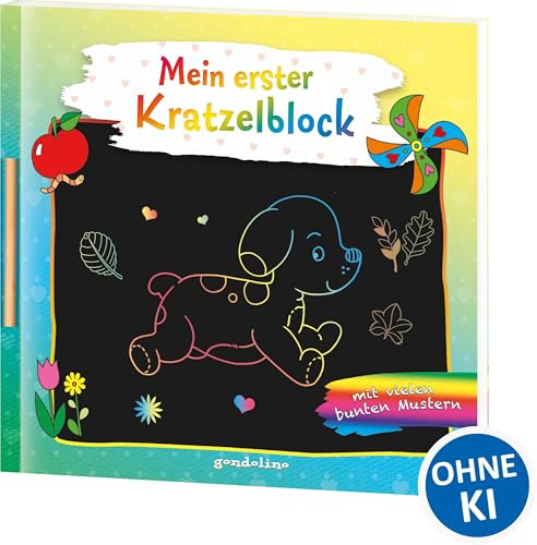 Mein erster Kratzelblock (Hund): Kratzblock zum Ausmalen und Gestalten für Kinder ab 3 Jahren: Ausmalen - Nachkratzeln - Verschenken. 12 Kratzelseiten. 28 Ausmalseiten. Für Kinder ab 3 Jahre.