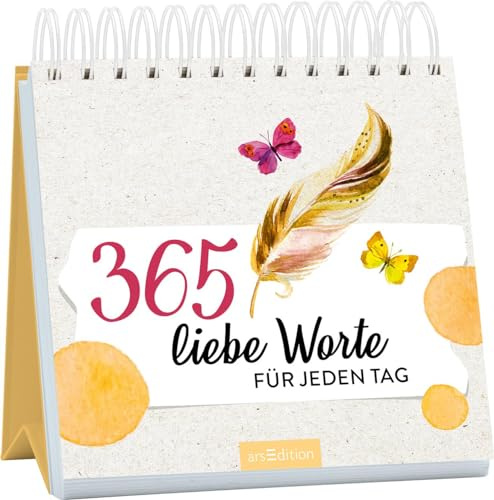 365 liebe Worte für jeden Tag: Herzliche Botschaften im dekorativen Spiralaufsteller (365 Tage)