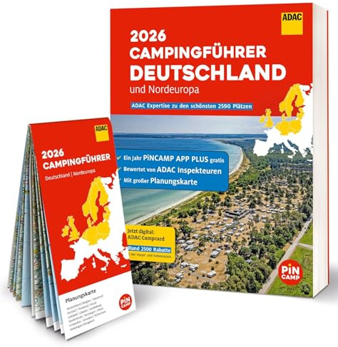 ADAC Campingführer Deutschland/Nordeuropa 2026: Mit Gutscheincode: 1 Jahr PINCAMP Camping App kostenlos (Wert: 11,99 €)