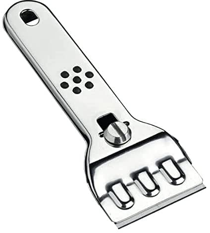 Wenko Rasqueta para vitrocerámicas Profi Acero Fino Inoxidable - para cocinas de vidriocerámica, Acero Inoxidable, 4.5 x 1.5 x 13 cm, Cromo Brillante
