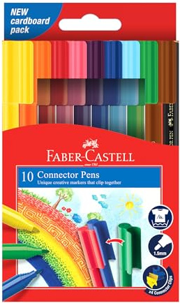 Faber-Castell 155510 - Filzstift Connector Pen, 10er Kartonetui (10er)