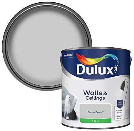 Dulux Silk Emulsion Paint For Walls And Ceilings - Goose Down 2.5 Litres