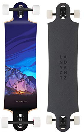 Landyachtz Switchblade & Ten Two Four Longboard, Deck und Complete [mehrere Größen], 101,6 cm (40 Zoll) - Chief Night