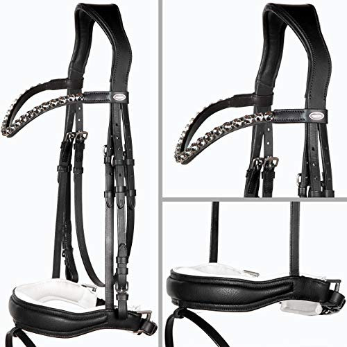 Heinick-Reitsport Trense Soft Weiß anatomisch Custom ~ Glow-Ash ~ Vollblut