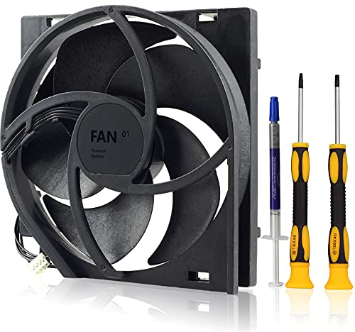 Gorliskl Replacement of Internal Cooling Fan for Xbox one S Console.(with Opening Tool and Heatsink Paste)