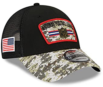 New Era Salute to Service 9Forty Adjustable Cap NFL Logo Schwarz Camouflage, Size:OneSize