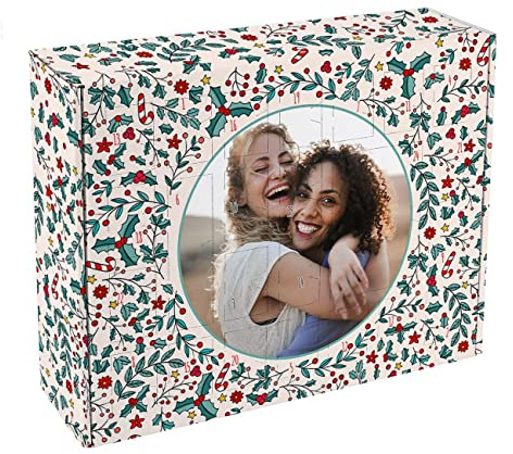 Herz & Heim® Adventskalender zum Befüllen/Foto-Adventskalender mit dem eigenen Bild/Personalisierter DIY Kalender für Advent & Weihnachten