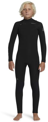 Quiksilver Prologue GBS Neoprenanzug für Jungen, 4/3 mm Reißverschluss hinten, thermische Wärmeschicht, Schwarz