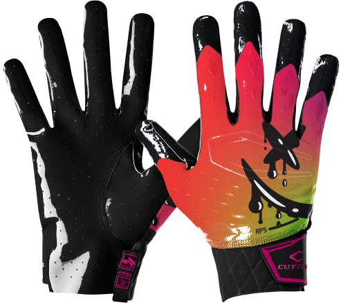 CUTTERS Rev Pro 5.0 - Guanti da calcio in edizione limitata, ultra aderenti, con ricevitore largo antiscivolo (1 paio) (faccia a goccia, XXL)
