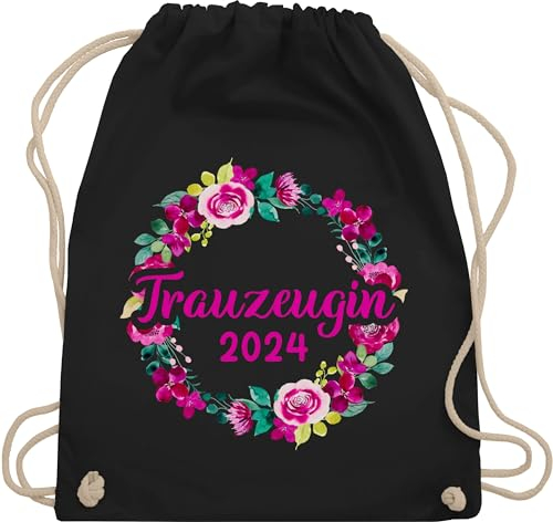 Turnbeutel Rucksack - JGA Junggesellenabschied Frauen - Beste Trauzeugin Geschenk - Unisize - Schwarz - brauttaschen bachelorette party beutel junggesellinnenabschied outfit jungesselnabschied