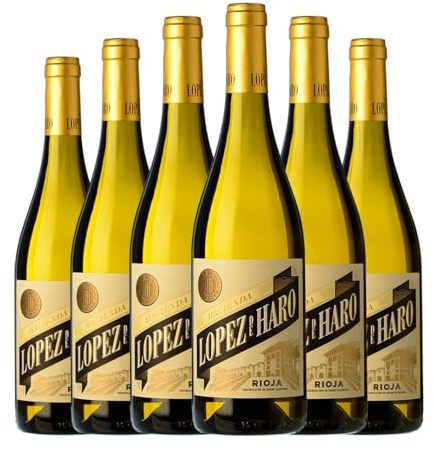 Hacienda López de Haro Barrica Viura Rioja Crianza 75 cl Vino blanco (Caja de 6 Botellas de 75 cl)