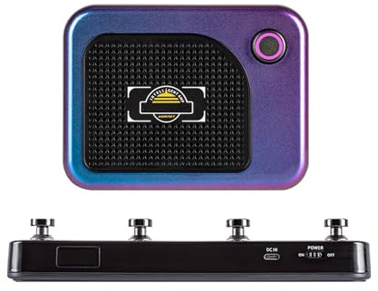 LOOPER elektrisk gitarrförstärkare DH05i, IAMP-system, bärbar laddningstrummaskin, lämplig for gitarr/bas och andra musikinstrument (Size : Speaker+pedal)