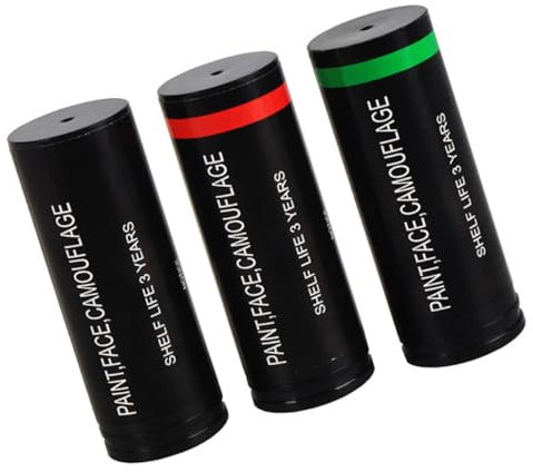 STOBOK 3 Stück Woodland Tarnschminke Camouflage Creme Face Paint Öl Stick Langlebig Sicher Tragbar Für Outdoor Tarnung