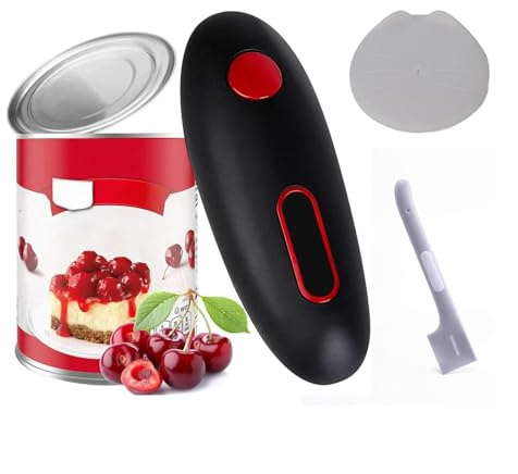 Electric Can Openers, Electric One Touch Button Left Handed Can Opener, Suitable for Opening Cans of Various Sizes Lid Opener Jar Opener