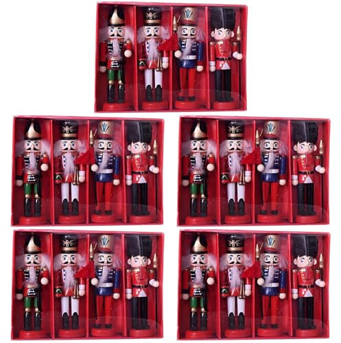 20pcs di Schiaccianoci di Natale - Regali di Natale, Schiaccianoci Appesi, Mestiere di, Addobbi per l'Albero di e, da Tavola in Legno