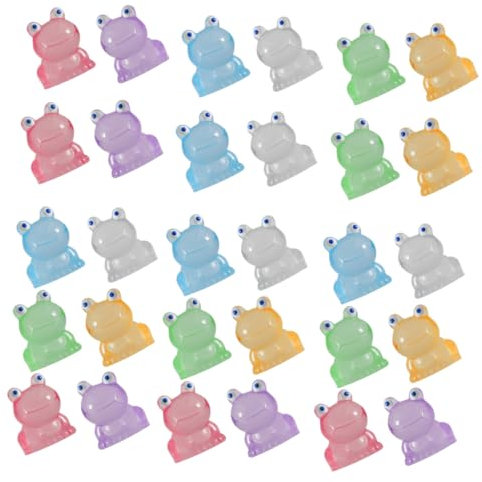 ORFOFE Einzigartige Froschstatue 70pcs Mini Harz Figuren Glow Dark Frosch Figurine Für Home Decor Tisch