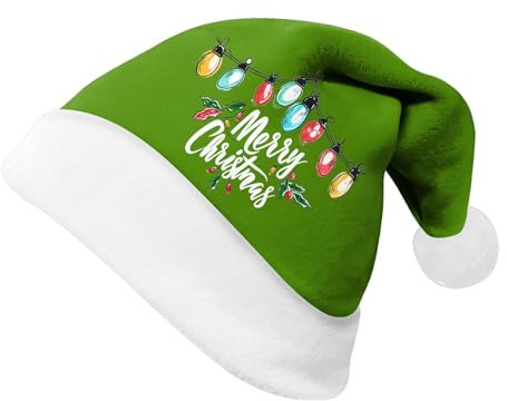 Weihnachtsmütze für Erwachsene, Plüsche Nikolausmütze für Damen und Herren, Warm and Dicker Weihnachtsmann Santa Nikolaus Mütze mit Drucken Rote Santa Mütze Plüsche weihnachtsmann Mütze Unisex Partys