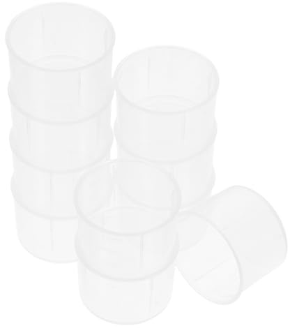 Mobestech Plastic Measuring Cups with Portable Design 10pcs and Scales 15ml Graduated Beakers for Accurate Kitchen and Lab Measurements