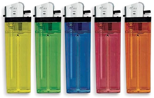 1000 Accendini Trasparenti Colorati Vari colori a pietrina Marchio Ciao Non Ricaricabili 20 Box da 50