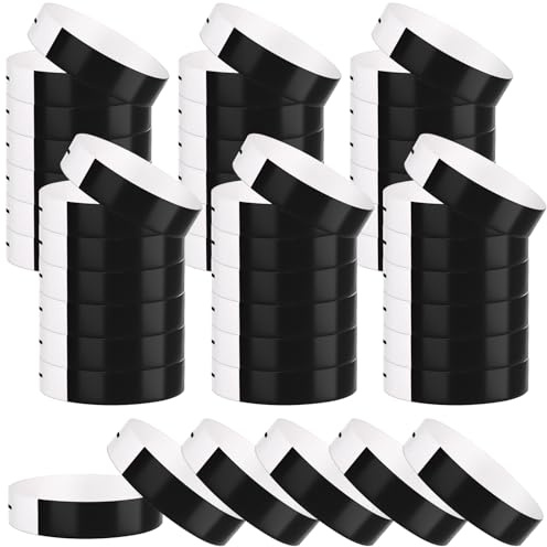 Bouiexye 400 nastri per ingresso per feste, bracciali per eventi, bracciali per bambini, numero di telefono per feste (nero)